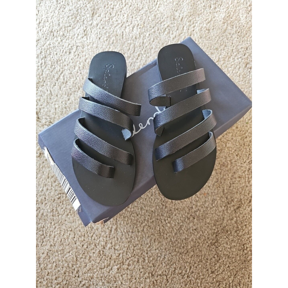 Splendid Salome Leather Sandal Black Women Size 6.5
